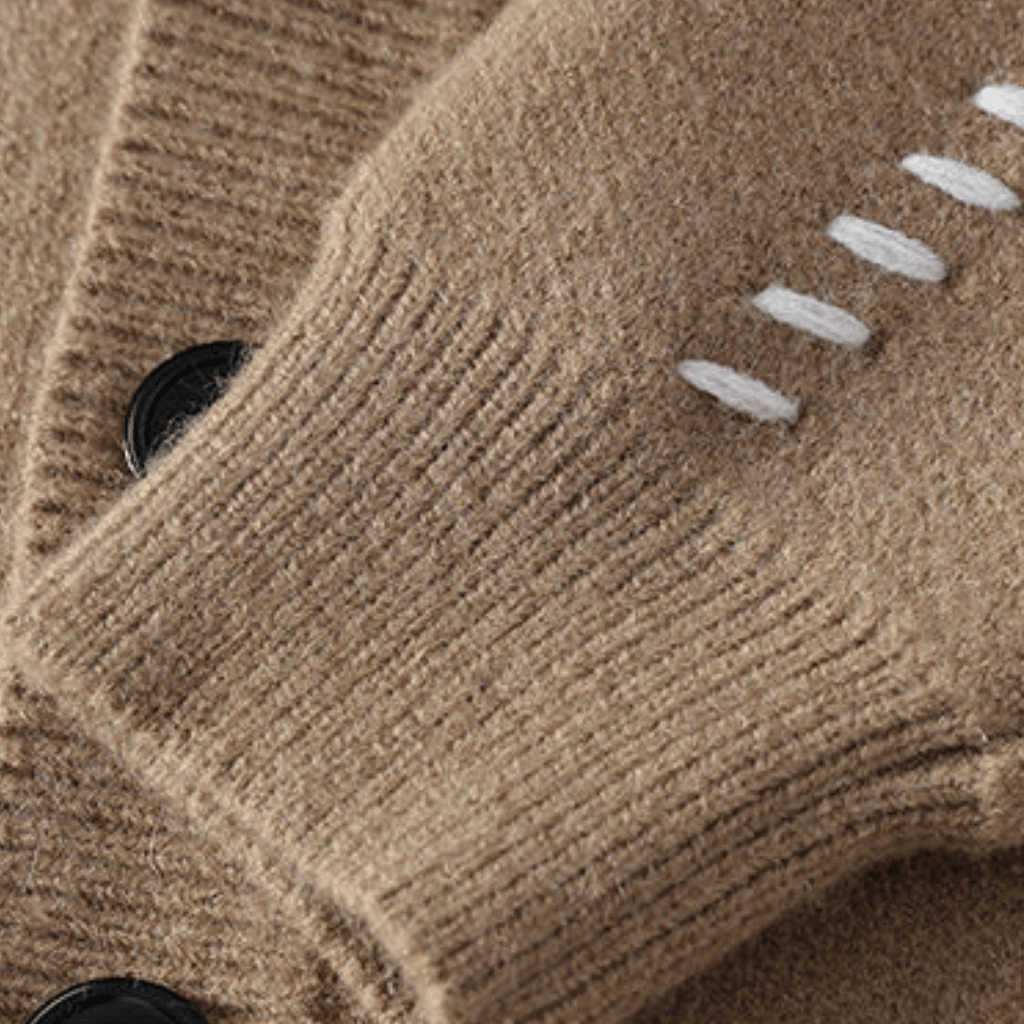 Men's Knitted Cardigan Sweater - Button-Up, Soft Wool Blend, Casual Winter Wear