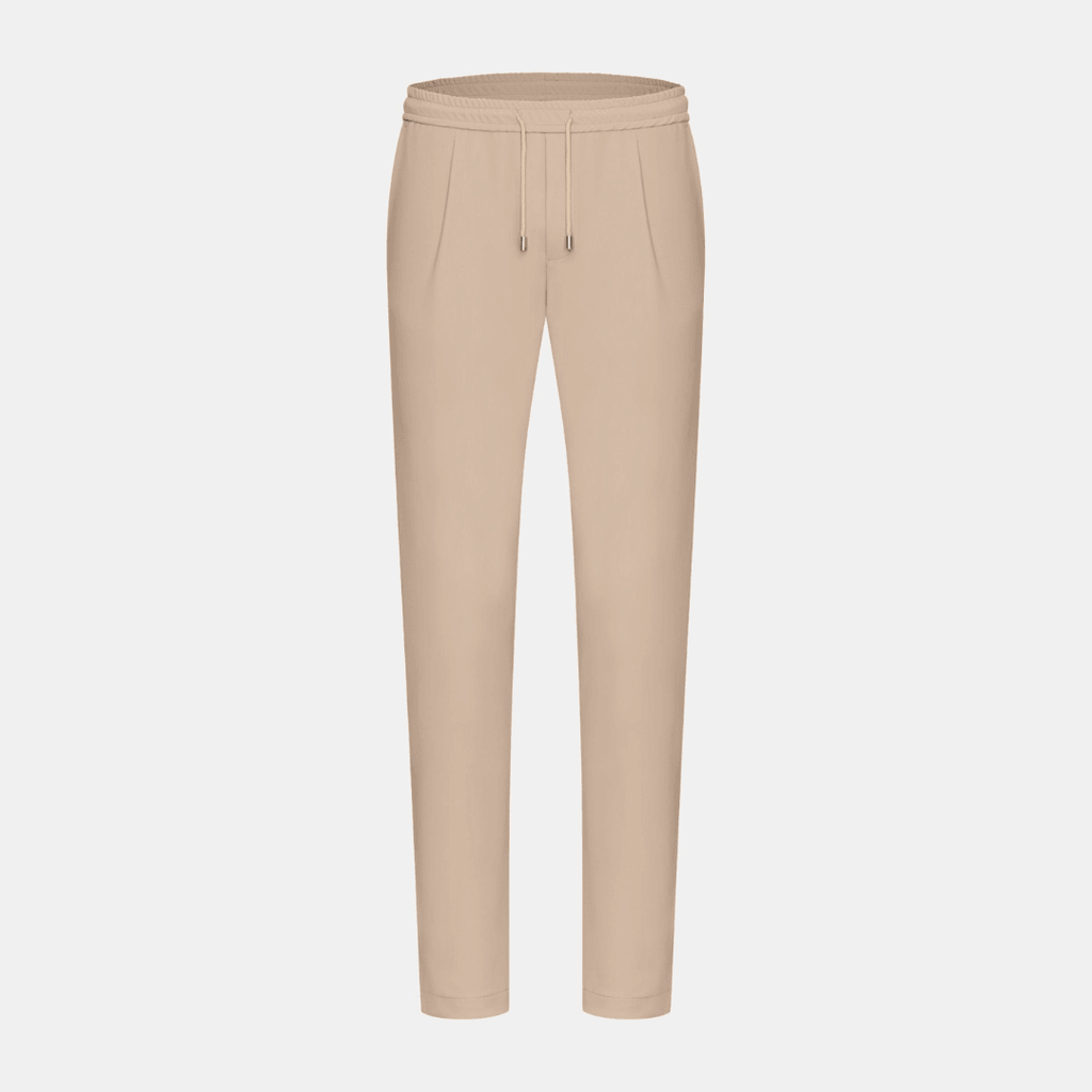 Light Beige Smart Pants – Men's Slim-Fit Stretch Trousers for Casual & Formal Wear