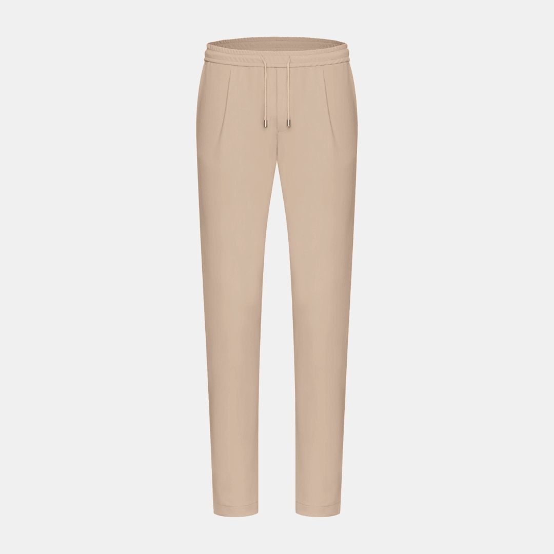 Light Beige Smart Pants – Men's Slim-Fit Stretch Trousers for Casual & Formal Wear